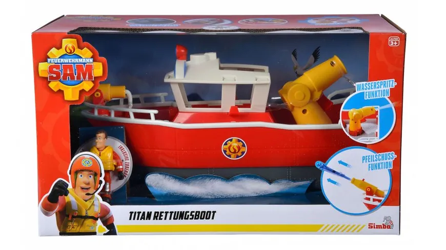Simba - Feuerwehrmann Sam - Sam Titan Feuerwehrboot