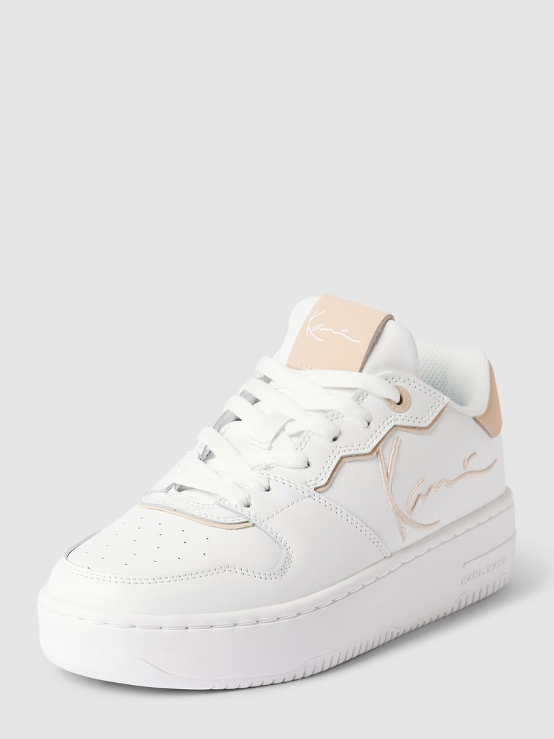 Sneaker mit Label-Details in weiss