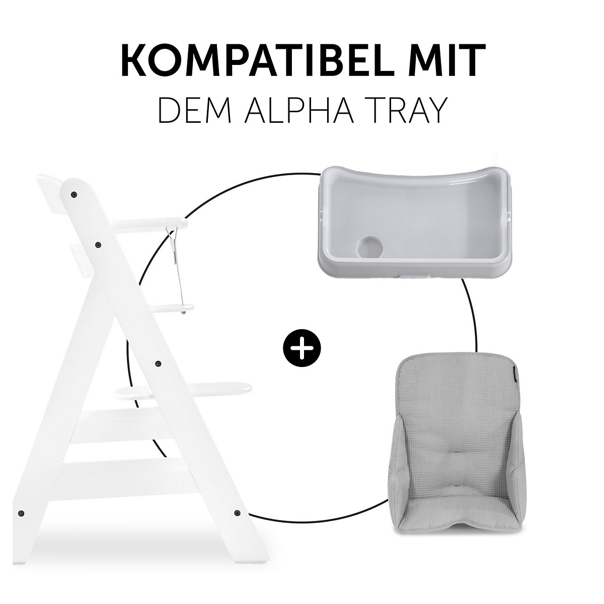 Sitzverkleinerer Alpha Cosy Select, Waffle Pique Grey