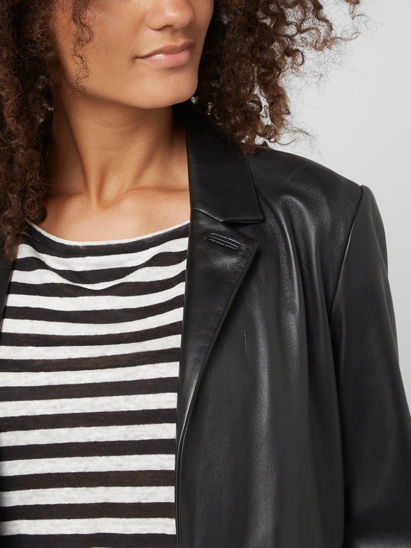 Blazer aus Leder Modell 'Meg' in schwarz