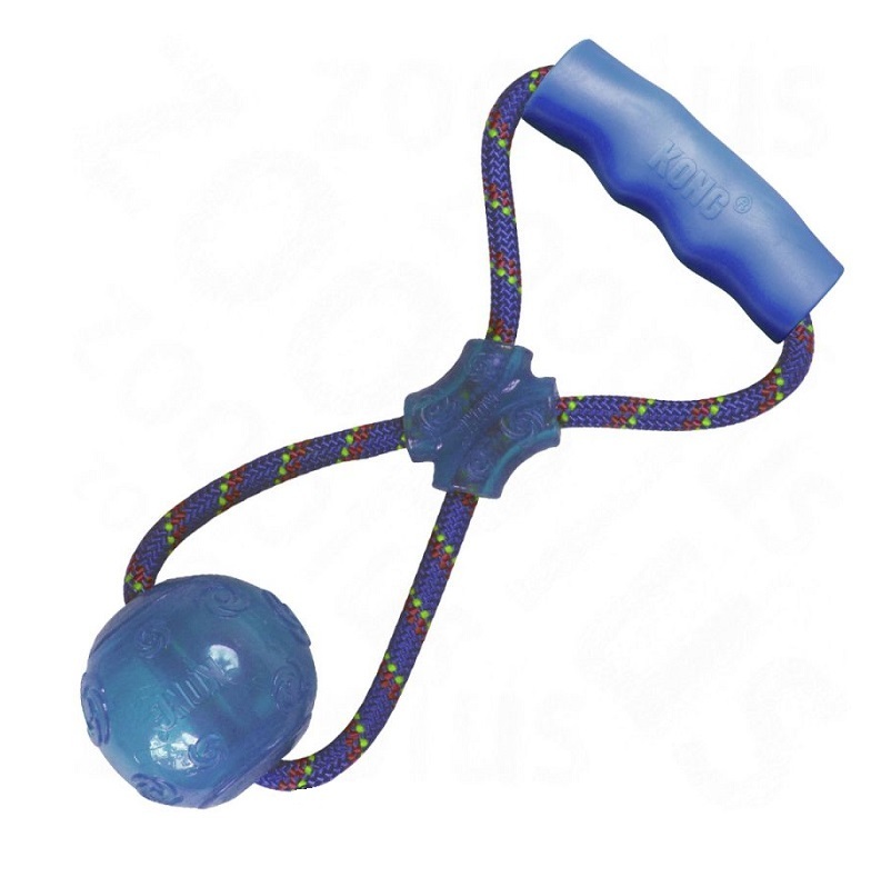 KONG Hundebälle KONG Squeezz Ball mit Hand-Griff M