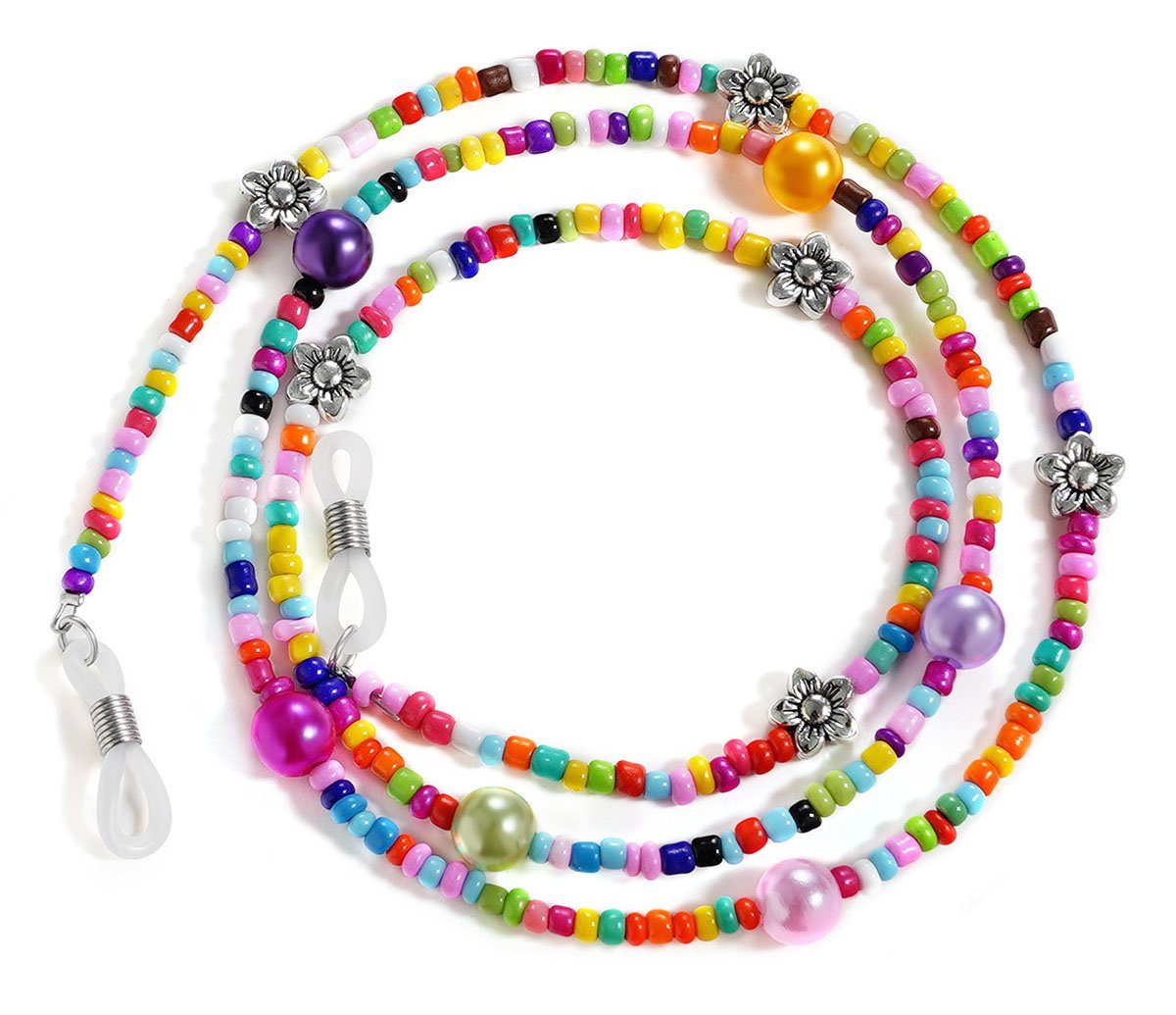 DRSEON Brillenkette 7 Chakren Stein Perlen Brillenkette, Kristall Edelstein