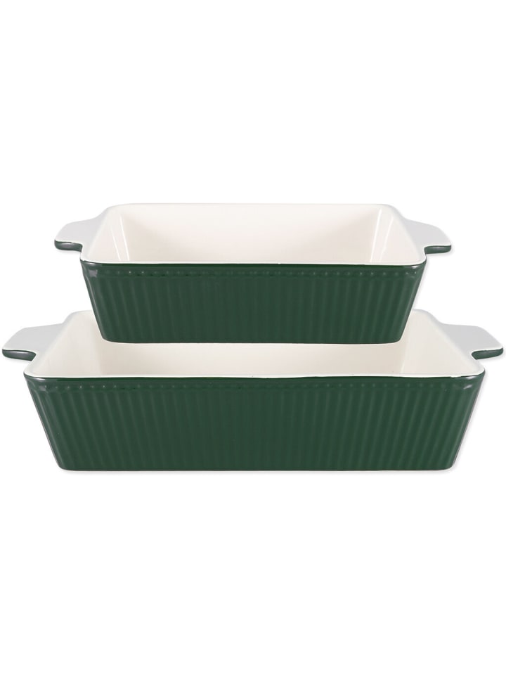 Greengate Auflaufform Alice rechteckig 2er Set in pinewood green günstig kaufen onesize