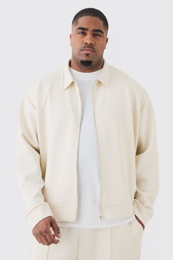 Plus kastige Oversize Scuba Harrington-Jacke