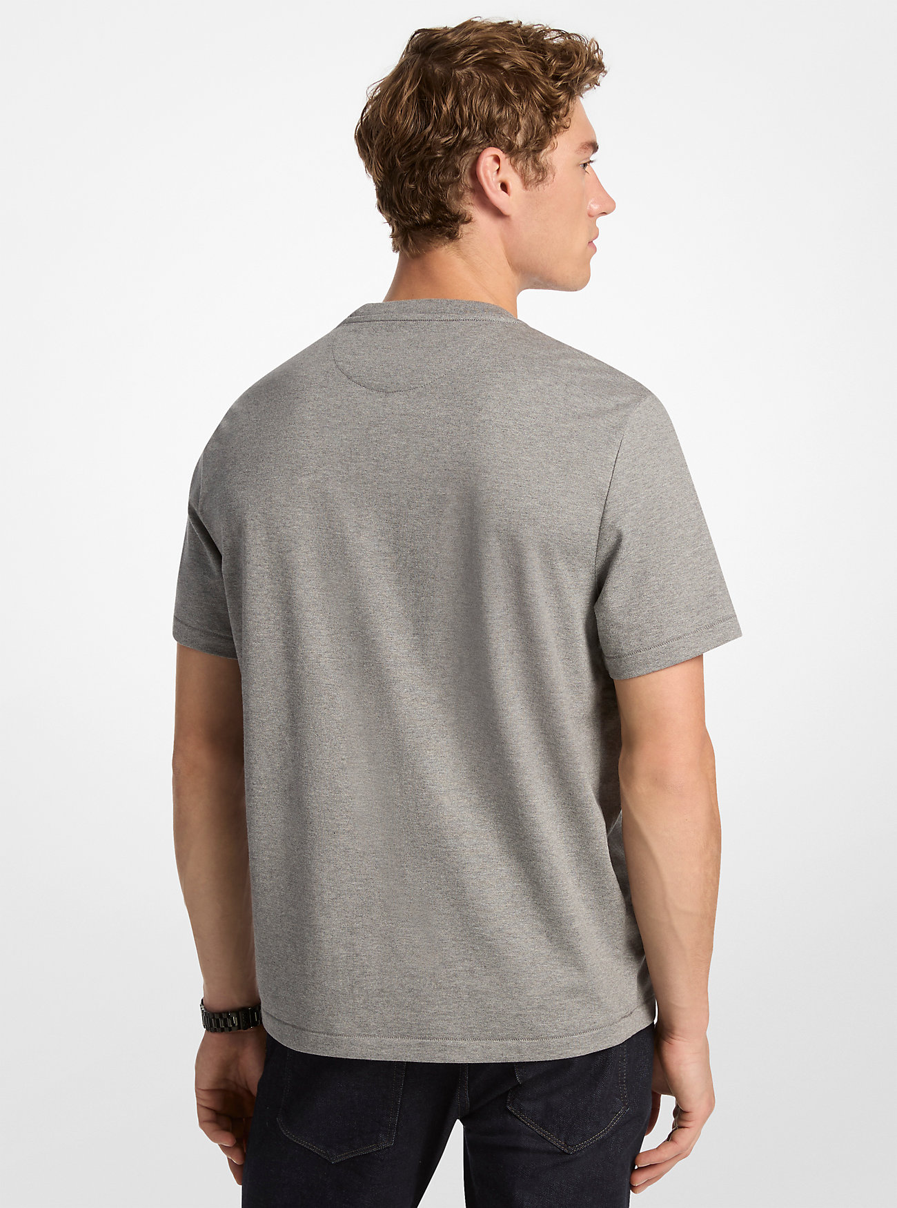 Teksturert logo bomulls-T-skjorte - ASH