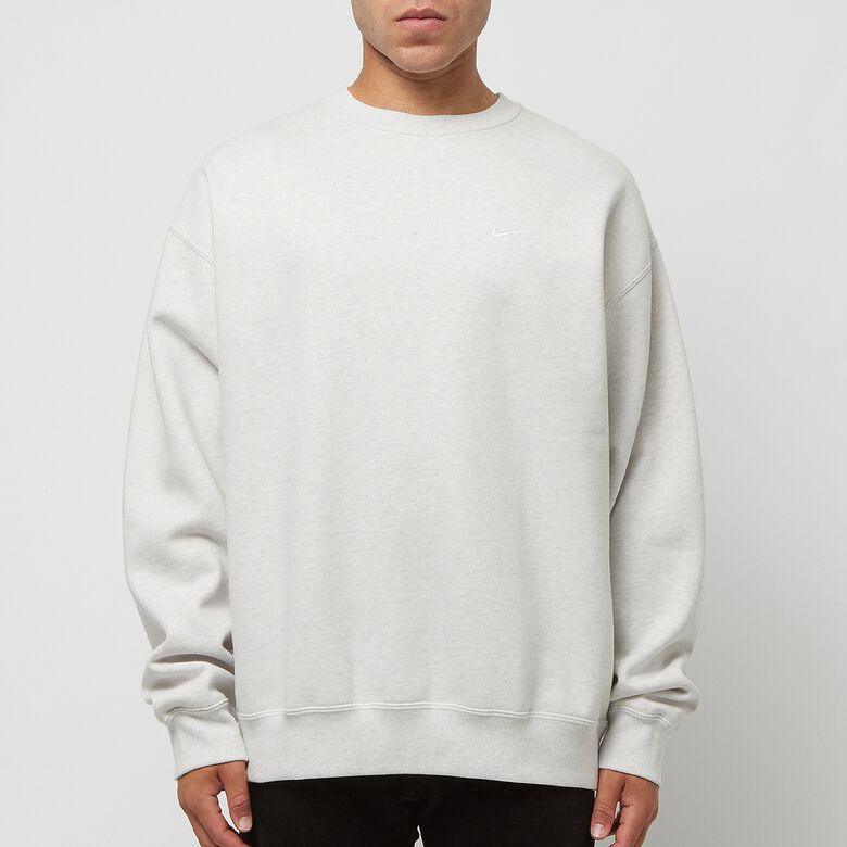 NIKE Solo Swoosh Fleece Crew birch heather/white