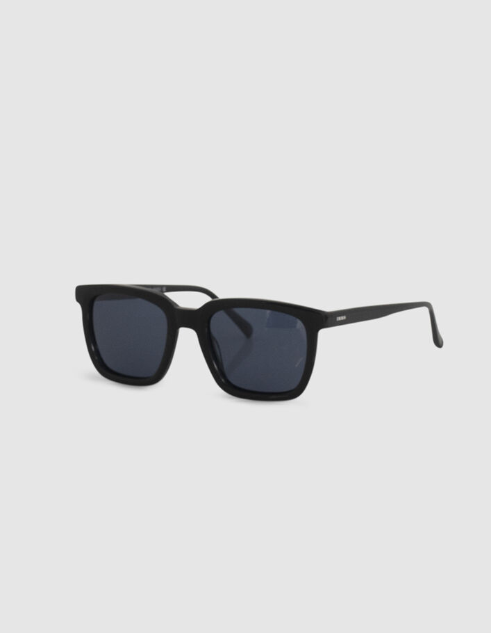 Lunettes solaires noires style rectangle Homme
