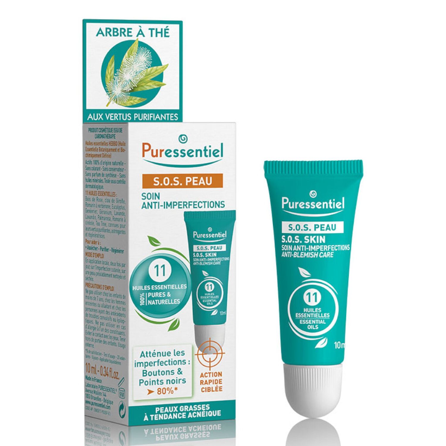 Puressentiel S.O.S Peau Soin Anti-Imperfections Aux 11 Huiles Essentielles 10ml