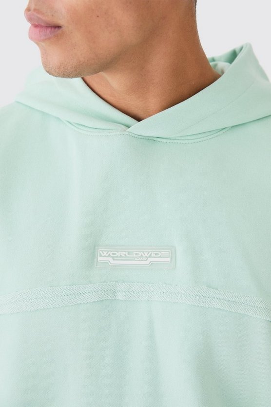 Oversize Hoodie mit rohem Saum