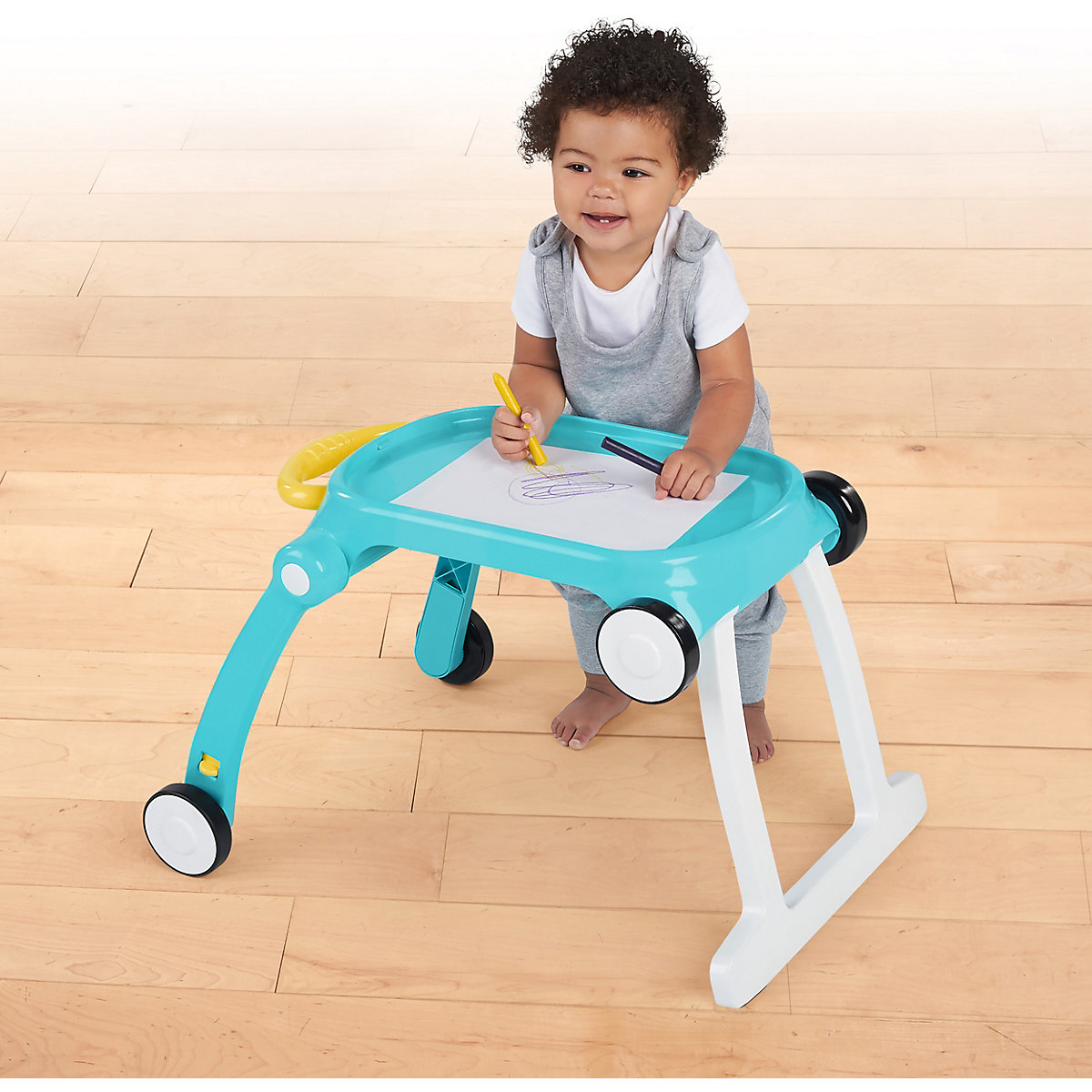 Baby Einstein, Musical Mix ‘N Roll 4-in-1 Lauflernhilfe und Spieltisch mit Musik, Lichtern, abnehmbarer Spielstation und vielem mehr, mehrfarbig