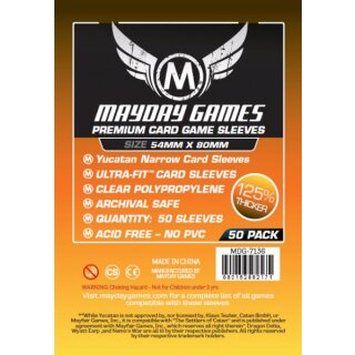 Yucatan Narrow Card Game Sleeves [50] (54x80mm)