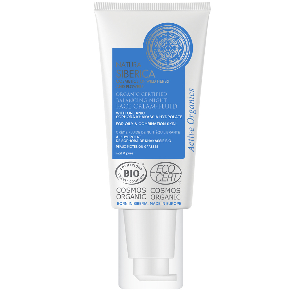 Natura Sibérica Crème Fluide de Nuit Peau Mixte & Grasse Soin Visage Quotidien