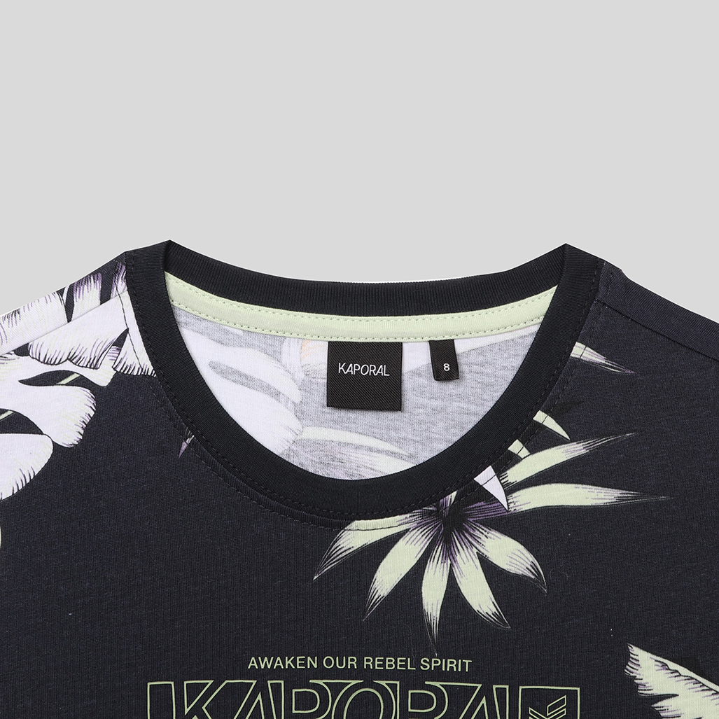 OASIS  T-shirt bleu marine garçon 100% coton