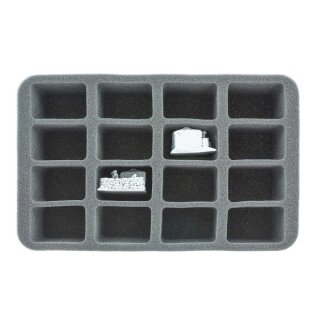 Feldherr 70 mm Half-Size Schaumstoff - 16 hohe Fächer für FOW