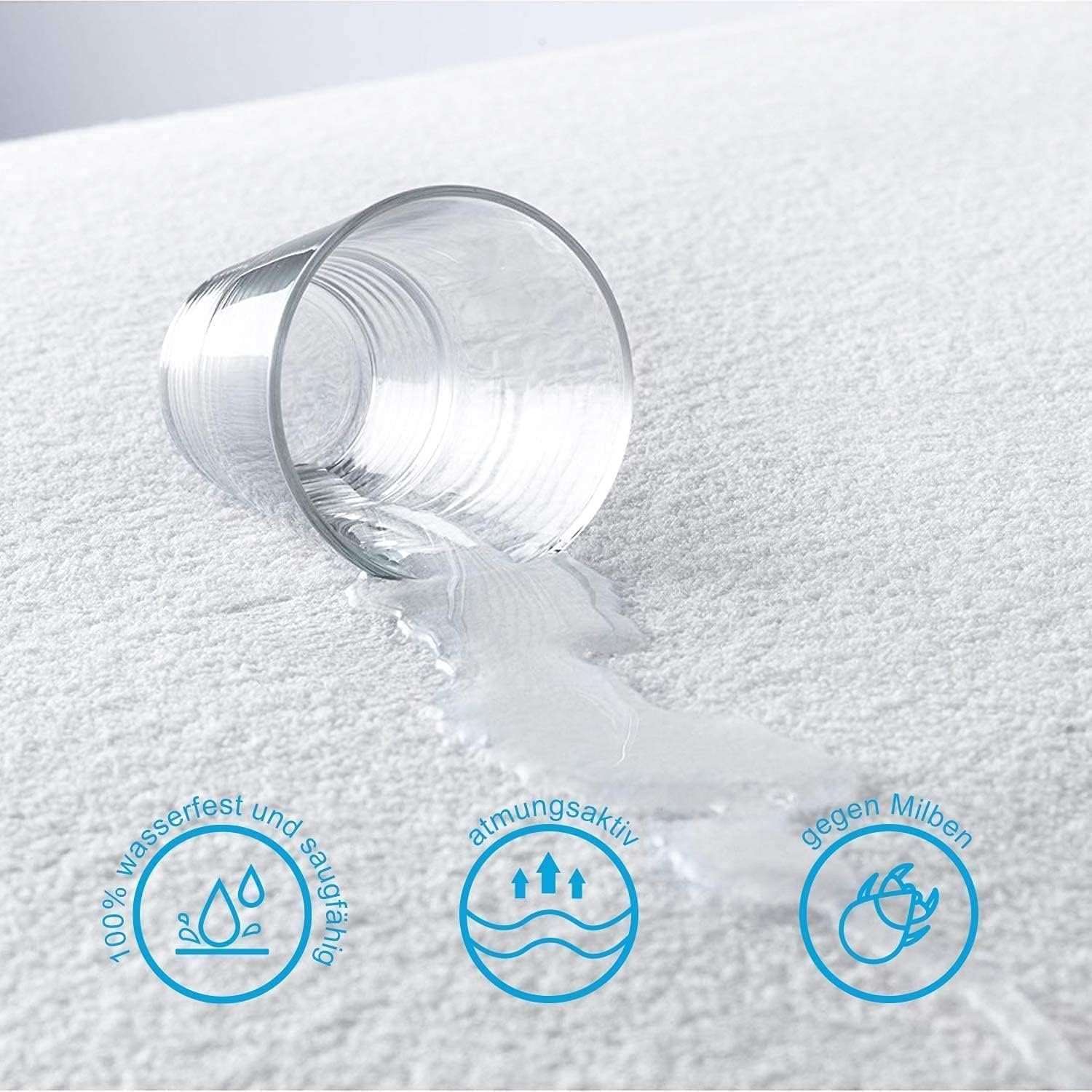 Matratzenschoner Matratzenschoner Wasserdicht,Matratzenauflage,Inkontinenzauflage Mutoy, 100%Baumwolle Matratzenschutz,Spannbettlaken,Atmungsaktive,Anti Milben