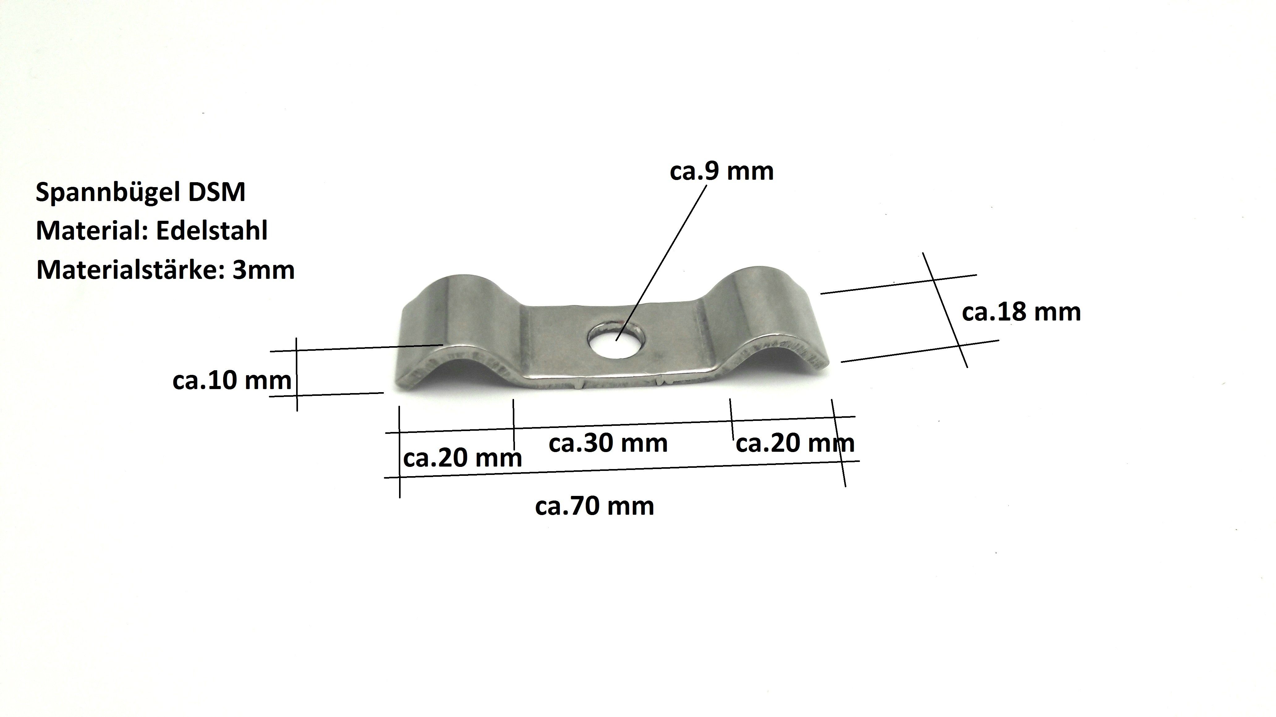Zaun-Anhalt Doppelstabmattenzaun 50x Spannbügel Befestigung Zaun Pfosten Matten Halterung Edelstahl A2, (50-St)