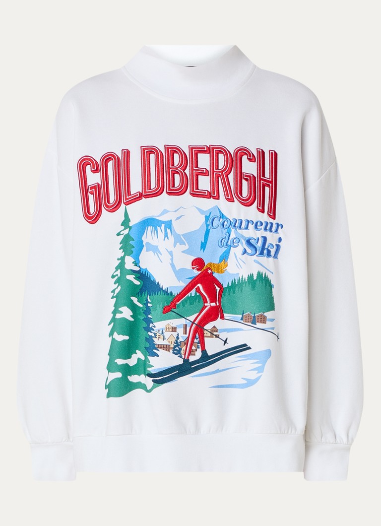 Tricou Goldbergh La Montagne din amestec de bumbac organic, cu logo imprimat.