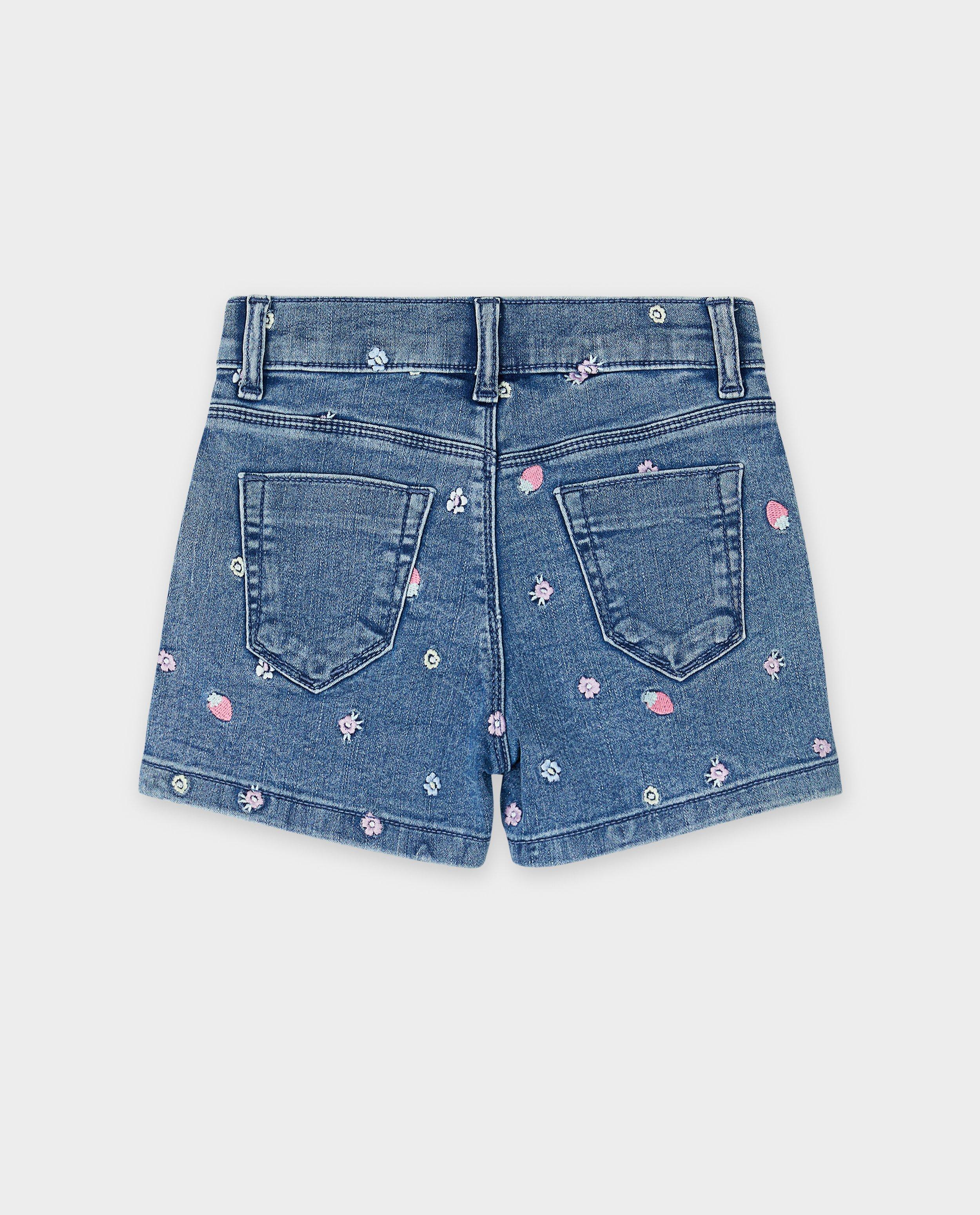 Pantaloni scurți din denim S. Oliver albaștri cu broderie
