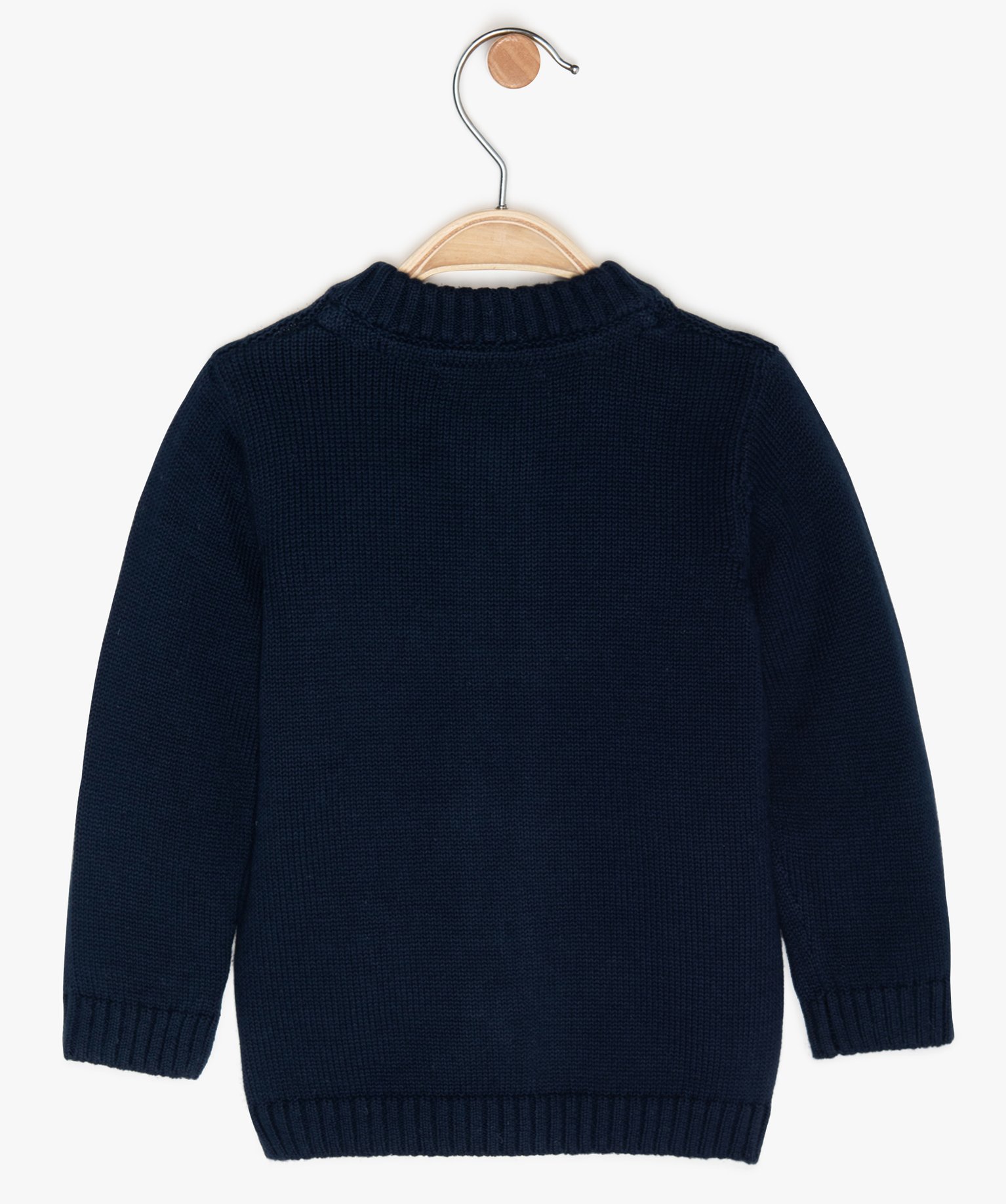 Gilet bébé Garçon zippé en maille fantaisie marine | GEMO