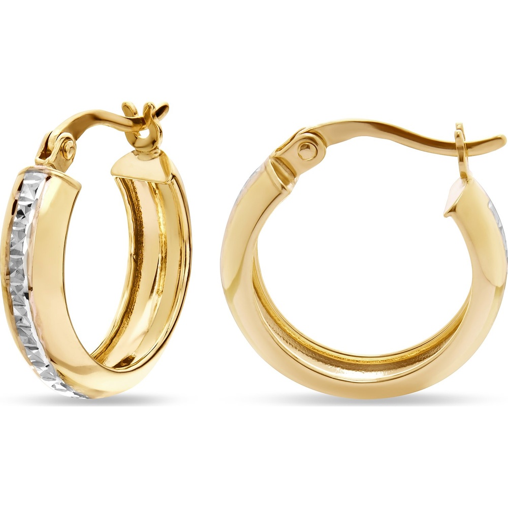 FAVS Créoles 375 Or jaune Boucles d'oreilles