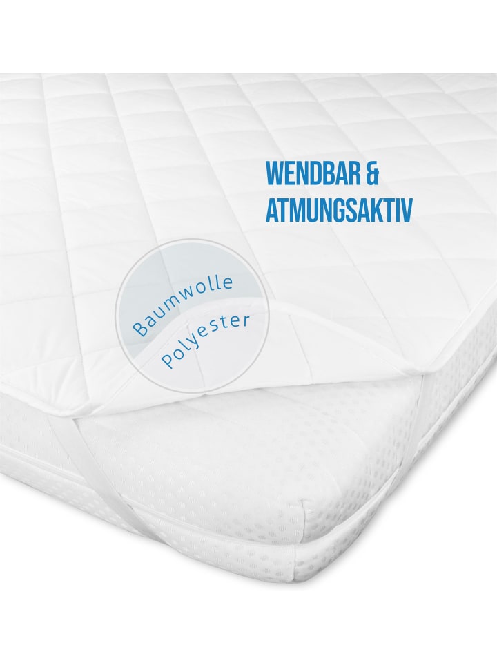 Aspero Matratzenschoner in Weiß günstig kaufen 95 x 200 cm