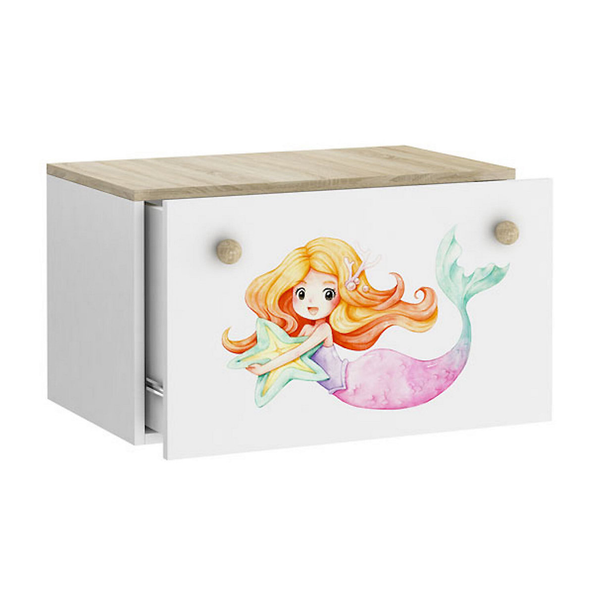 Spielzeugtruhe Sitztruhe Inga 70cm Motiv wählbar mit 1 Schublade