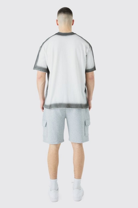 Tall lockere Cargo Jersey-Shorts