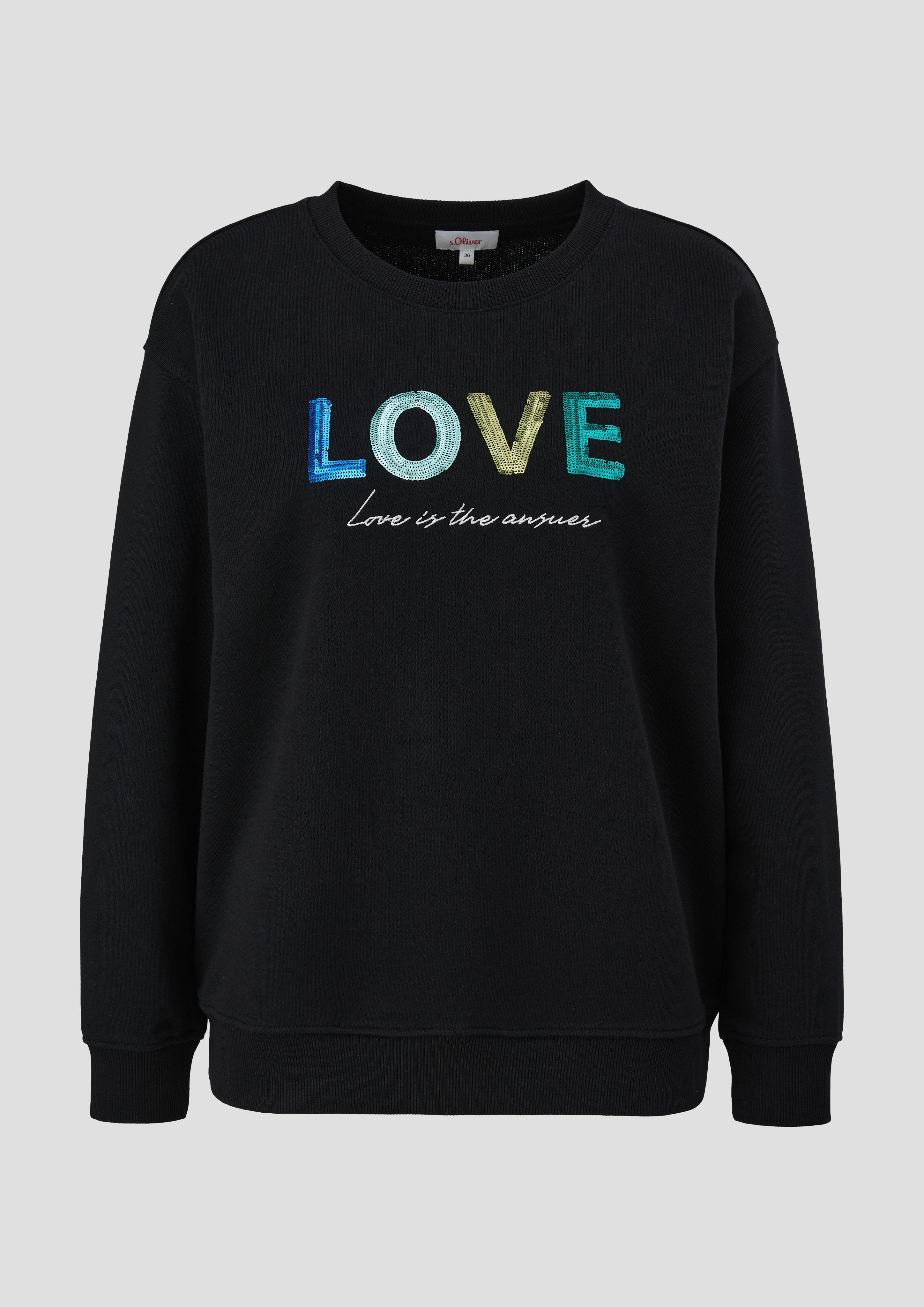 Sweatshirt mit Pailletten-Stickerei  2141897-99D0