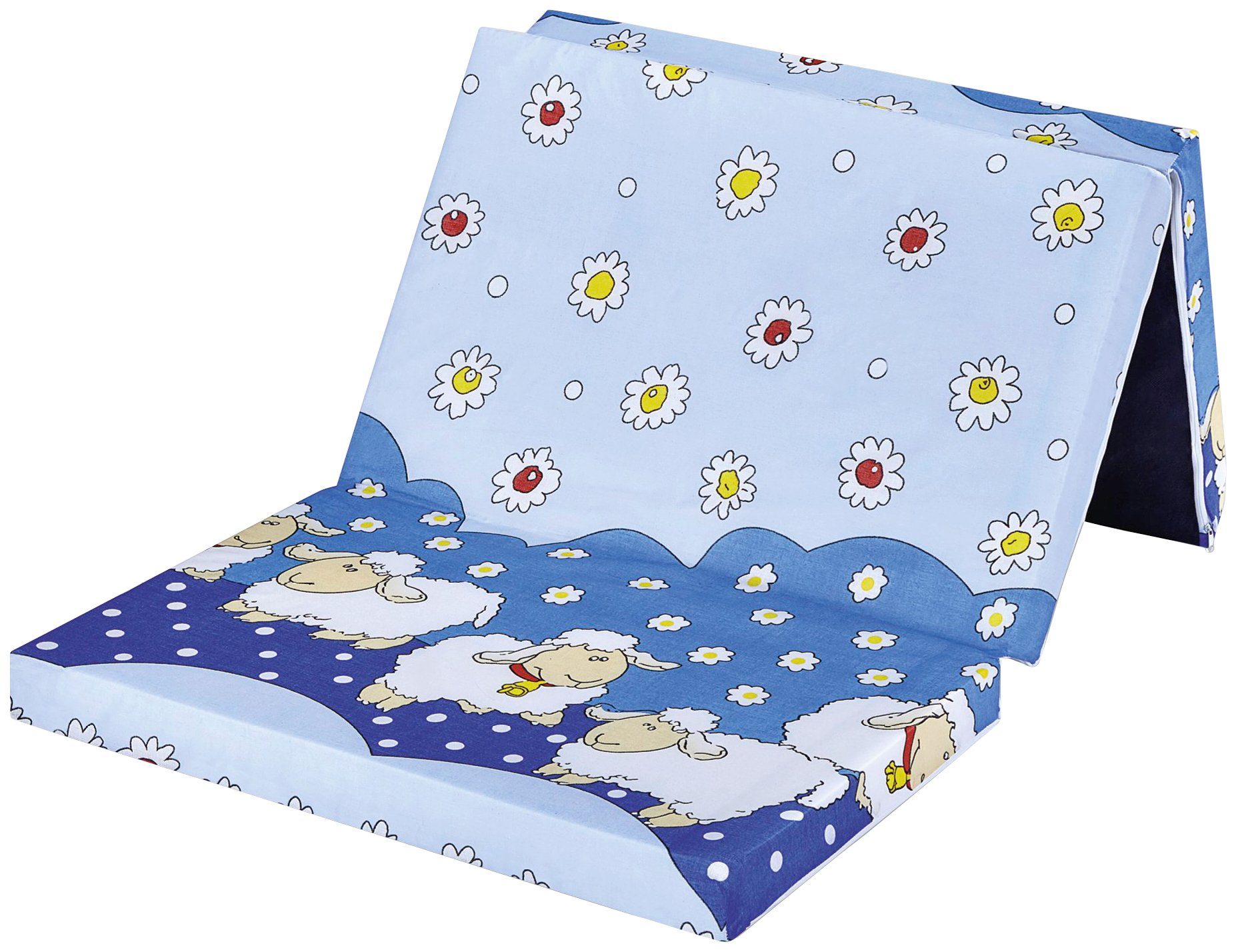 Klappmatratze Kinder-Reisematratze schwarz, Bambini, 6 cm hoch, Qualitätsschaumstoff