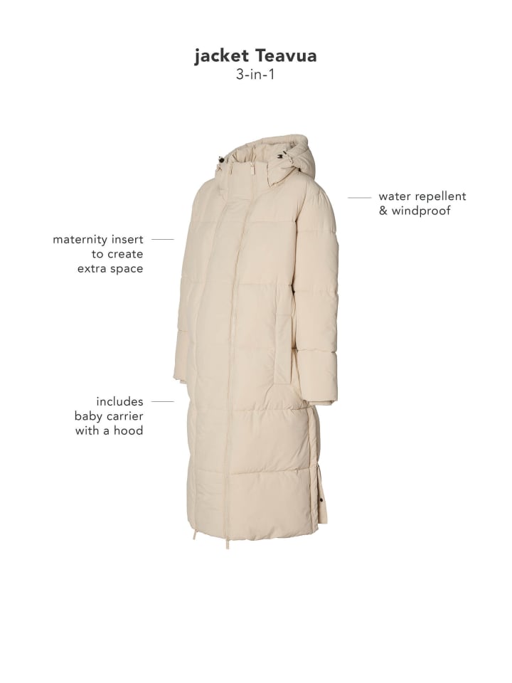 Noppies Umstandsjacke Winter Teavu in Light Sand günstig kaufen