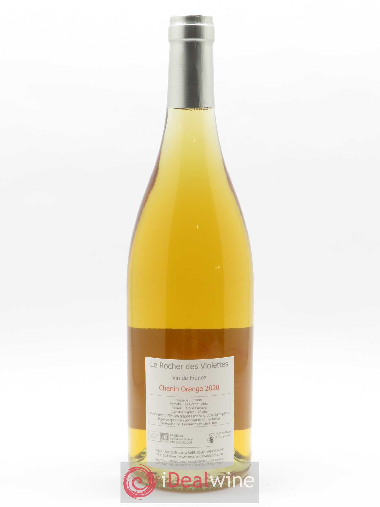 Vin de France Chenin Orange Rocher des Violettes (Domaine du)  2020 - Lot de 1 Bouteille
