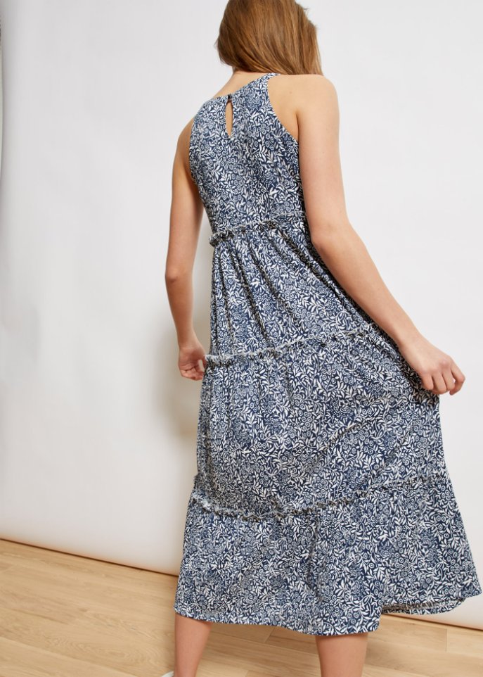 Volant-Jerseykleid