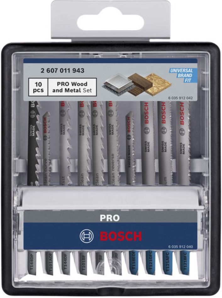 Bosch Blue Zubehör 2607011943 PRO Holz- und Metallset 100 mm in Robustline-Kassette