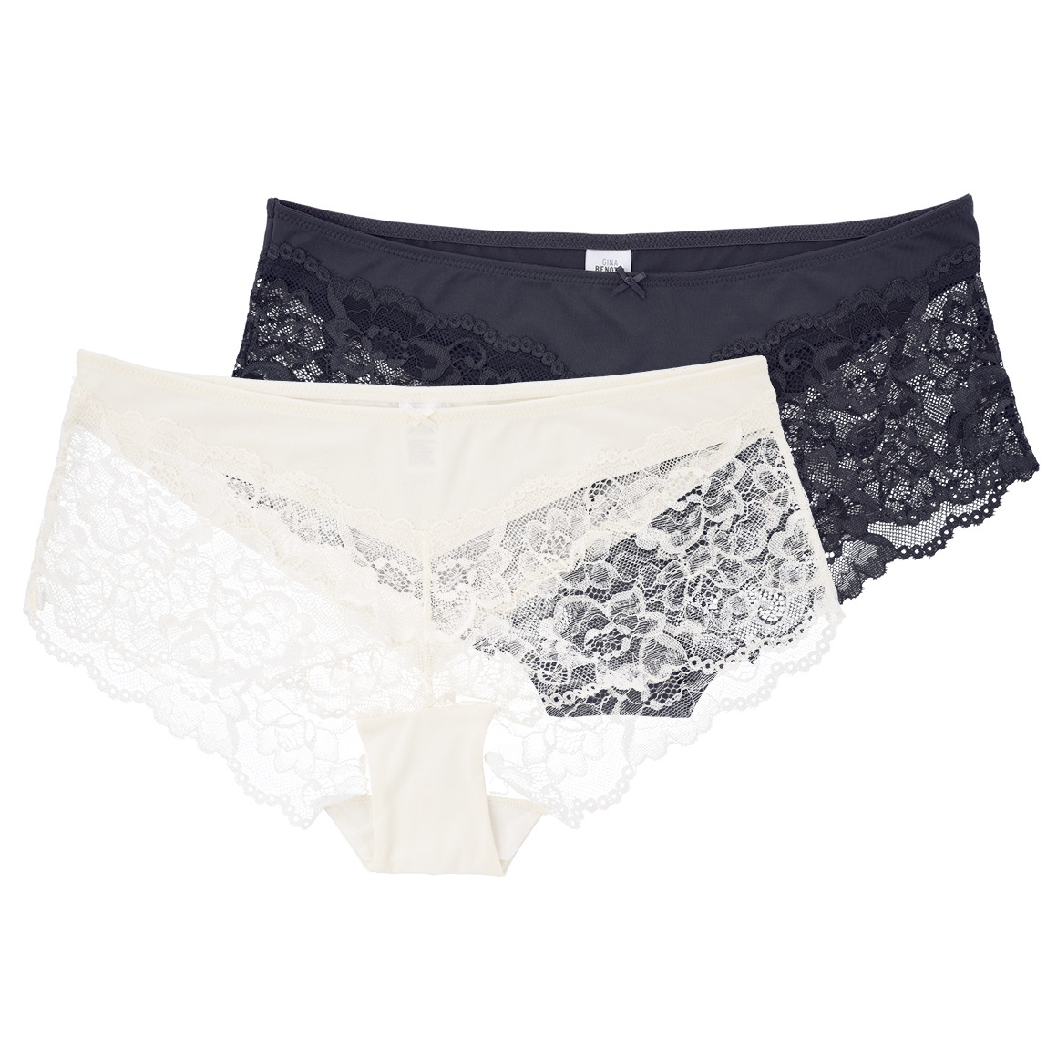 2 Damen Pantys aus floraler Spitze