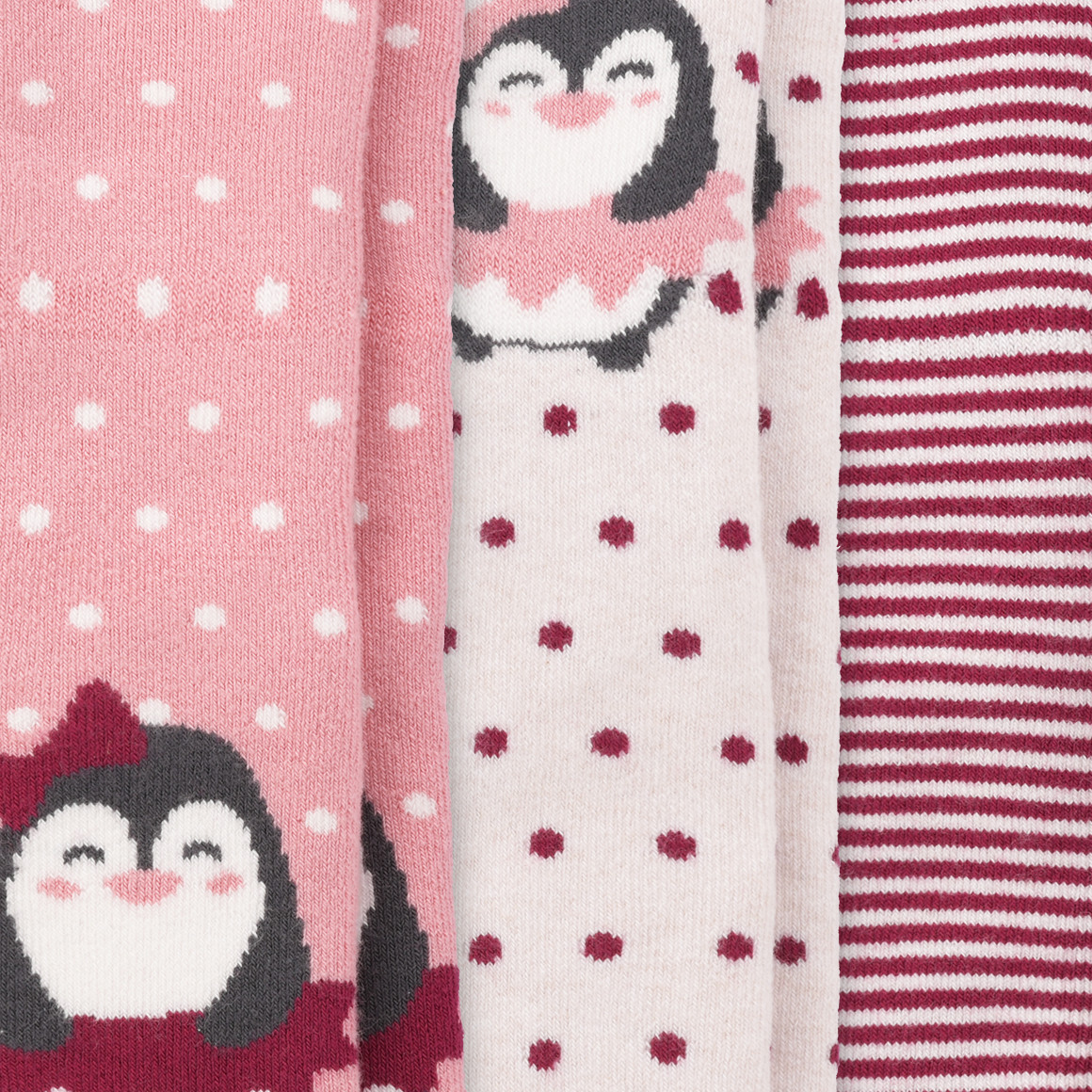 3 Paar Baby Socken mit Pinguinen