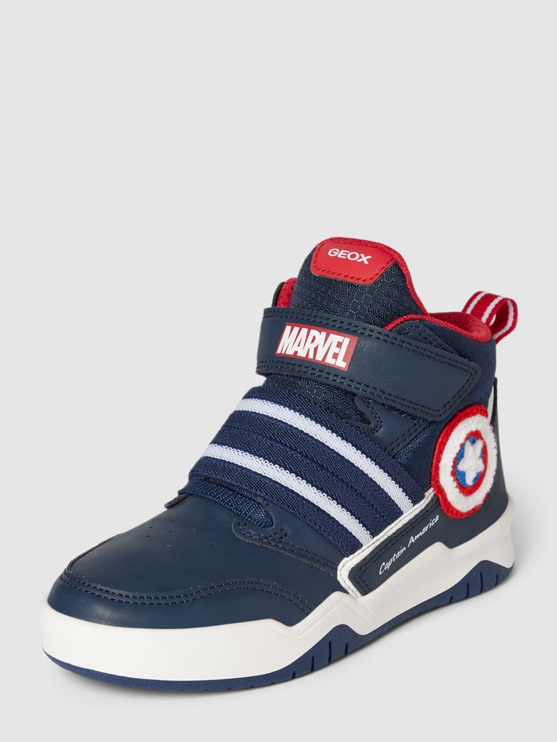 High Top Sneaker mit Marvel®-Details in marineblau