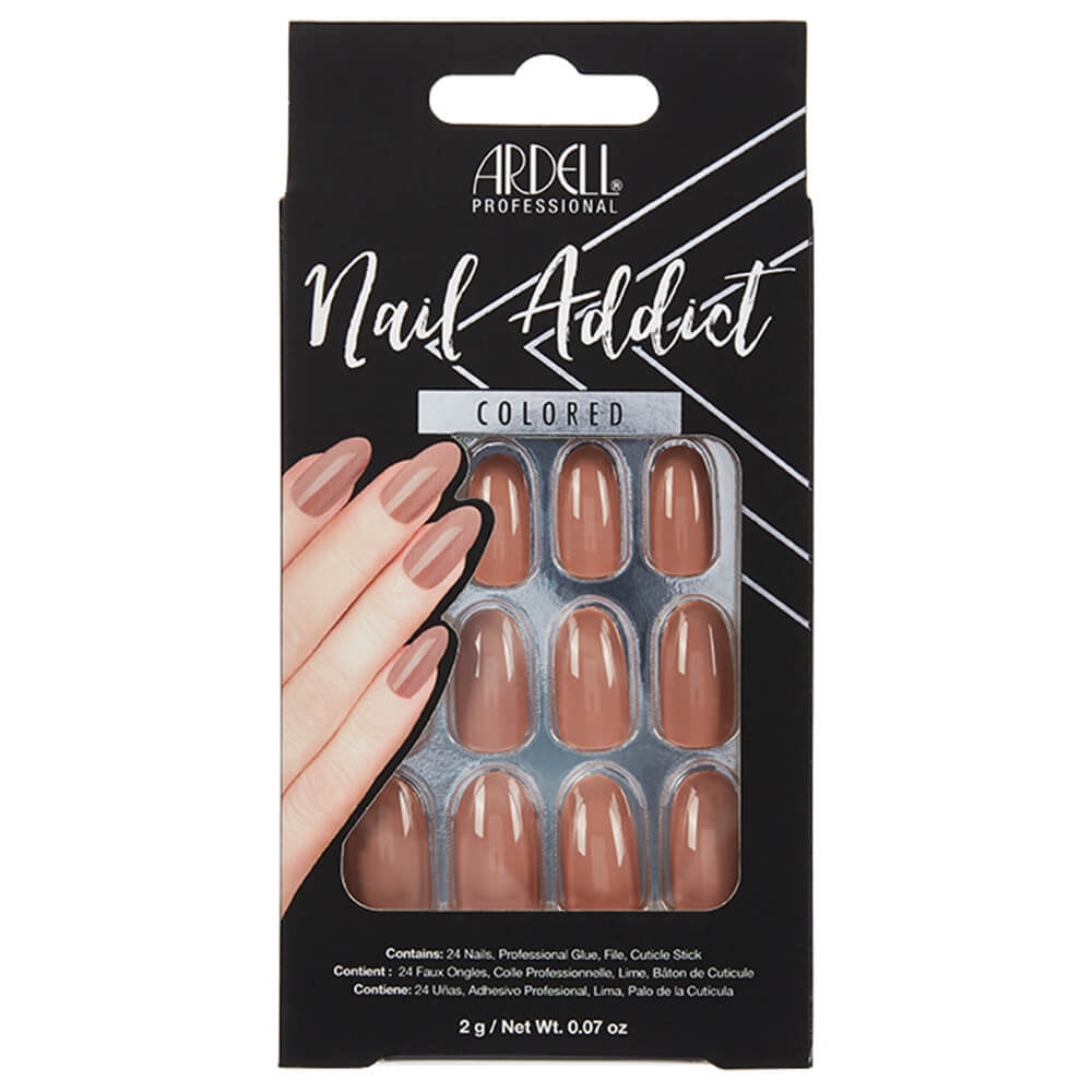 Ardell Nail Addict Latte Faux-ongles prêt à poser Ardell avec accessoires