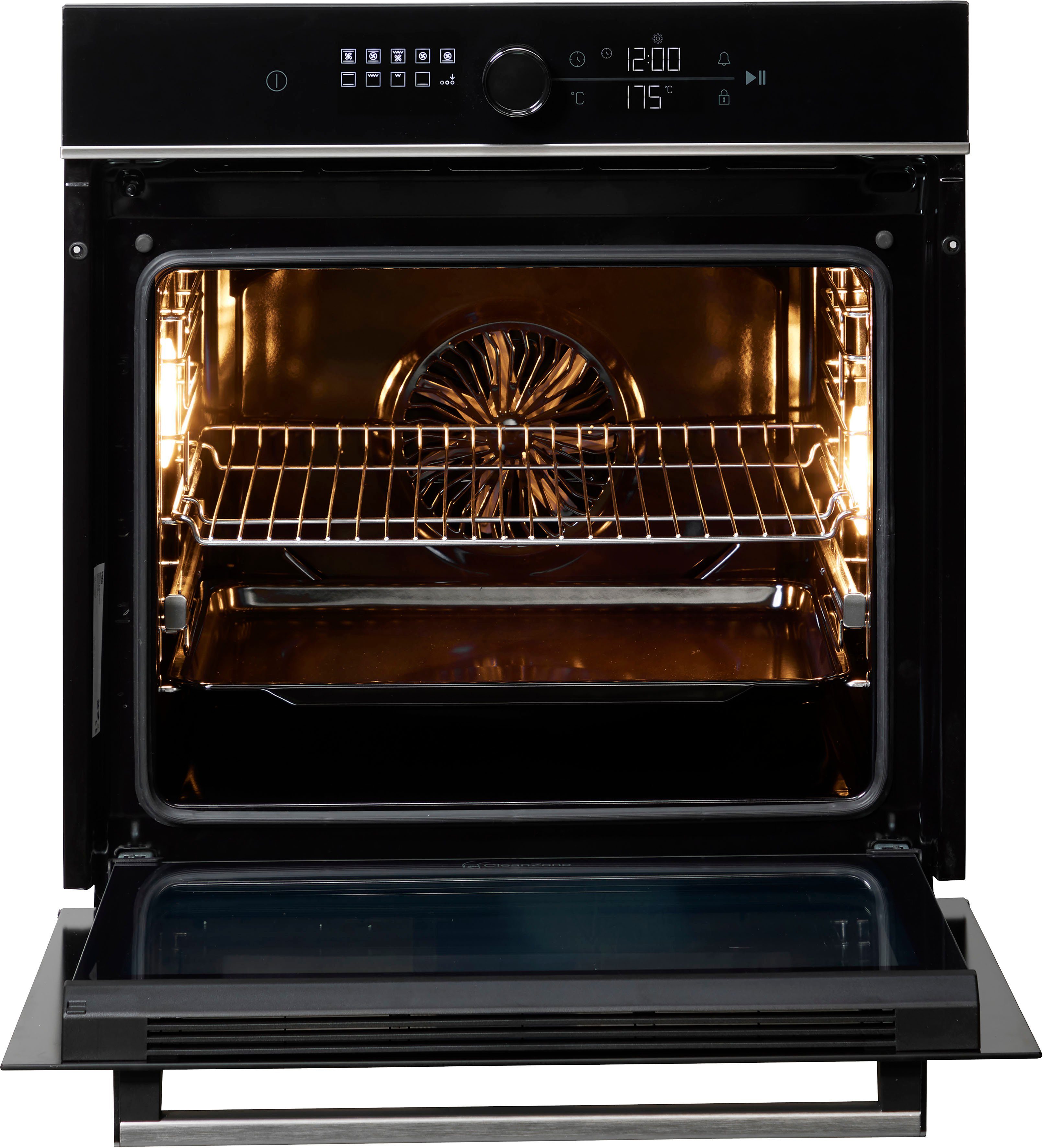 BEKO Einbaubackofen BBIM13400XS, BBIM17400BS, mit 1-fach-Teleskopauszug, SteamShine