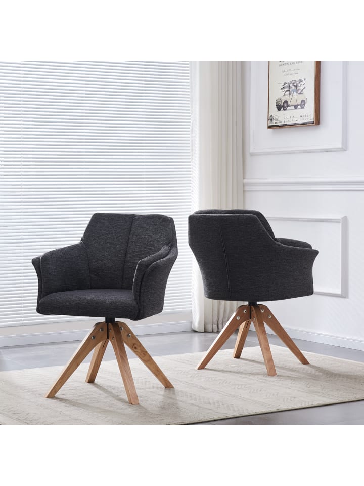B&D Home Drehstuhl DAISY in Anthrazit - (B)62 x (H)86 x (T)63 cm günstig kaufen onesize