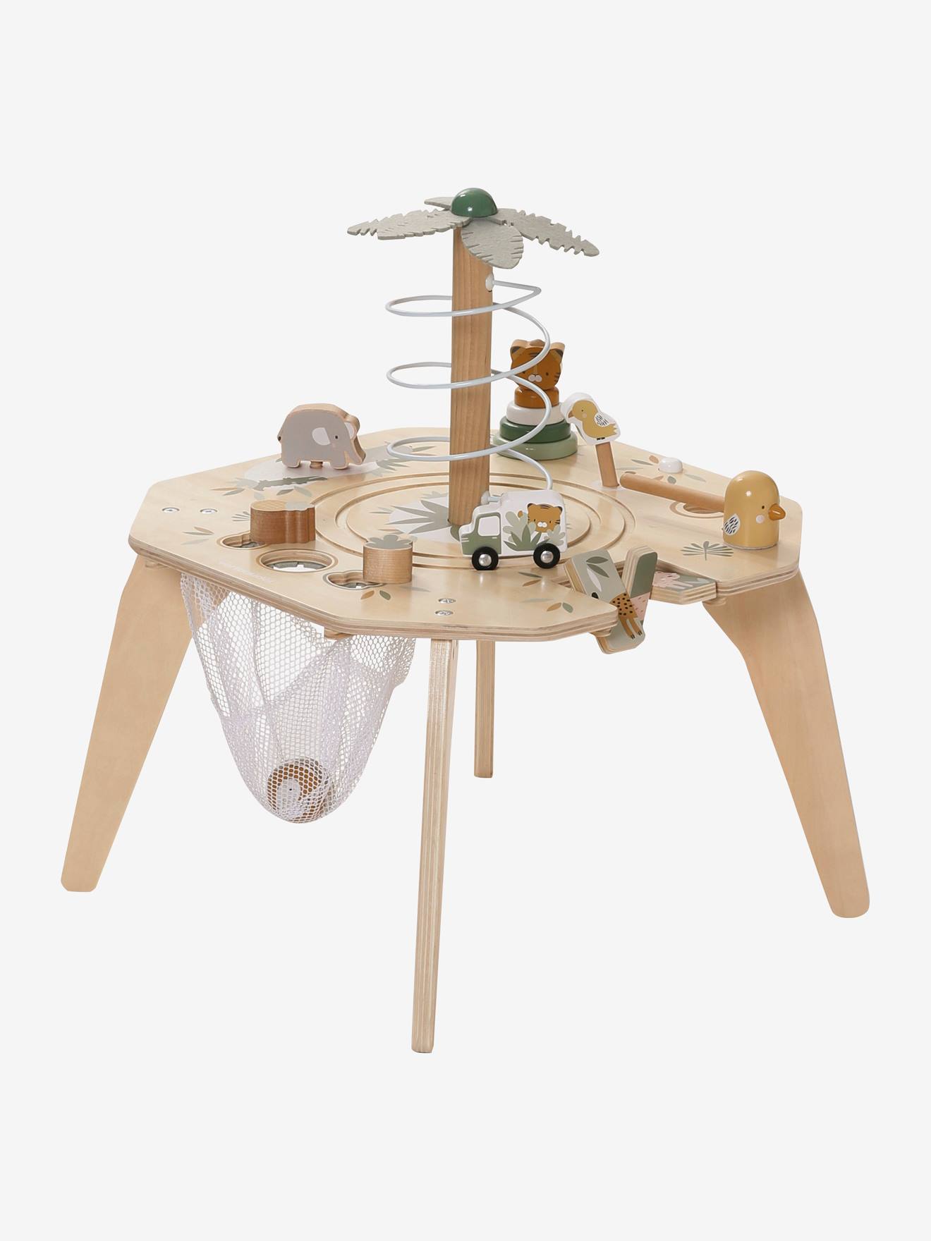 Vertbaudet Kinder Activity-Tisch PANDAFREUNDE, Holz FSC - mehrfarbig
