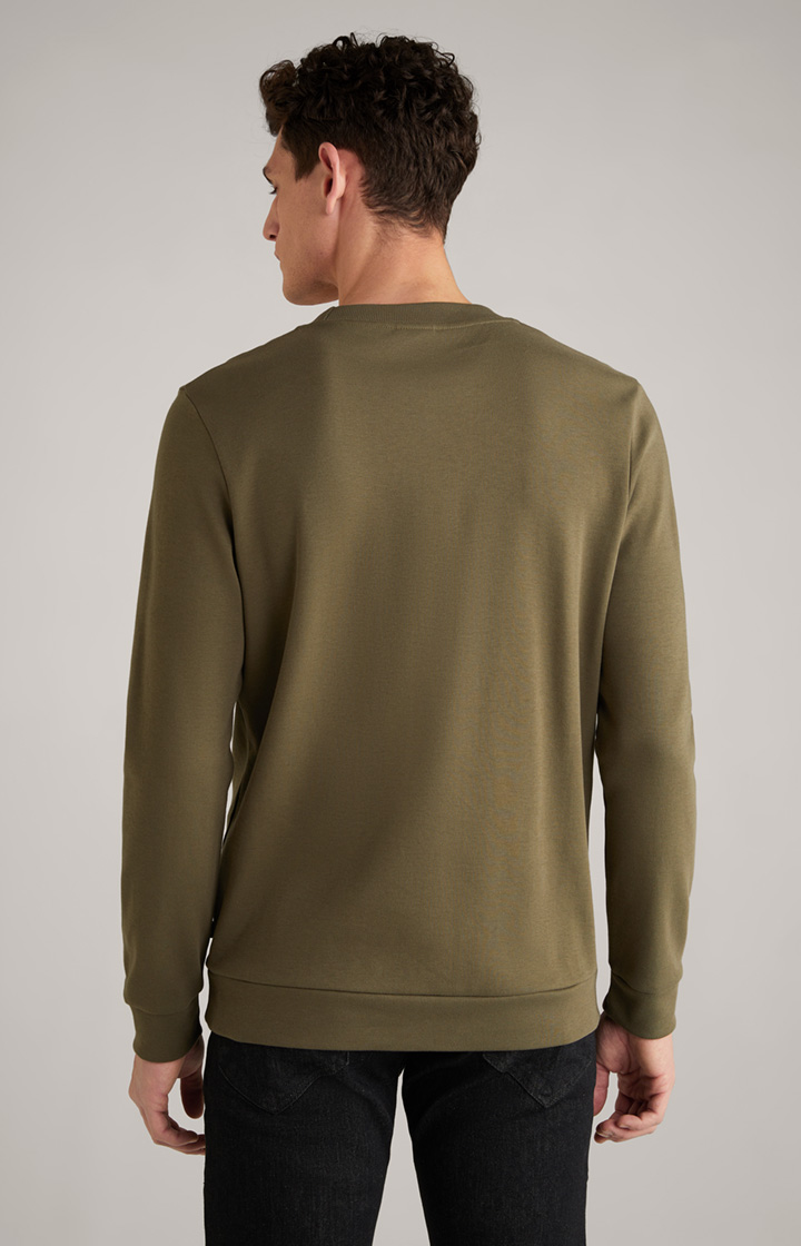 Sweatshirt Alfred in Olivgrün
