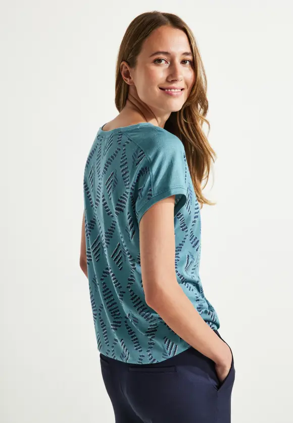CECIL T-Shirt mit Rhombus Print