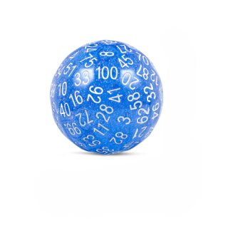 D100 Dice Blue Glitter