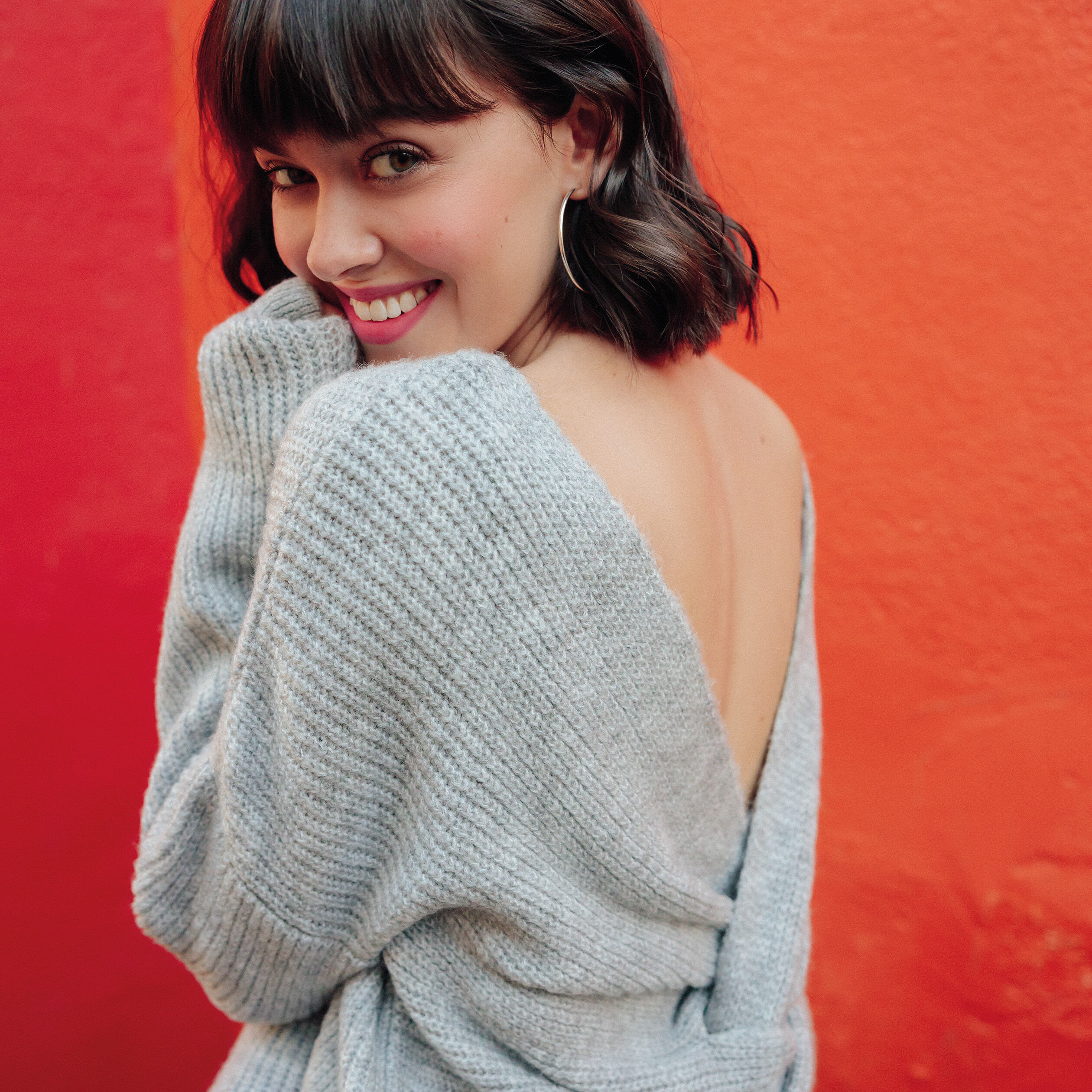 Pull avec col bateau gris clair femme | Cache Cache
