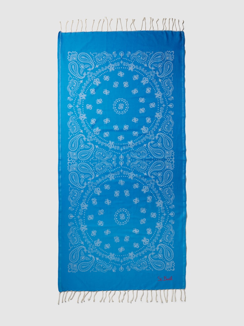 Strandtuch mit Paisley-Muster Modell 'FOUTAS' in hellblau