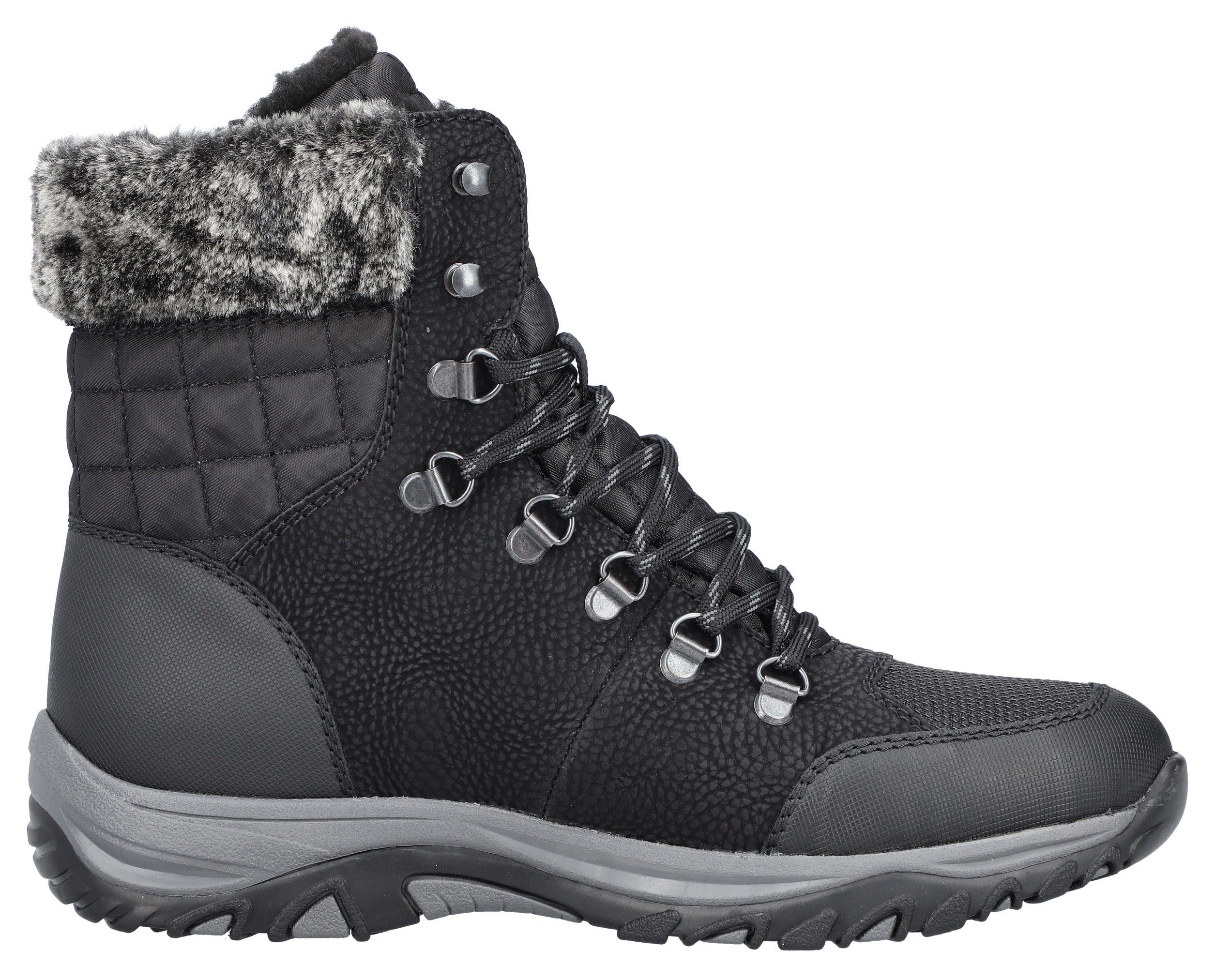 Rieker Winterboots mit Fellimitatkragen