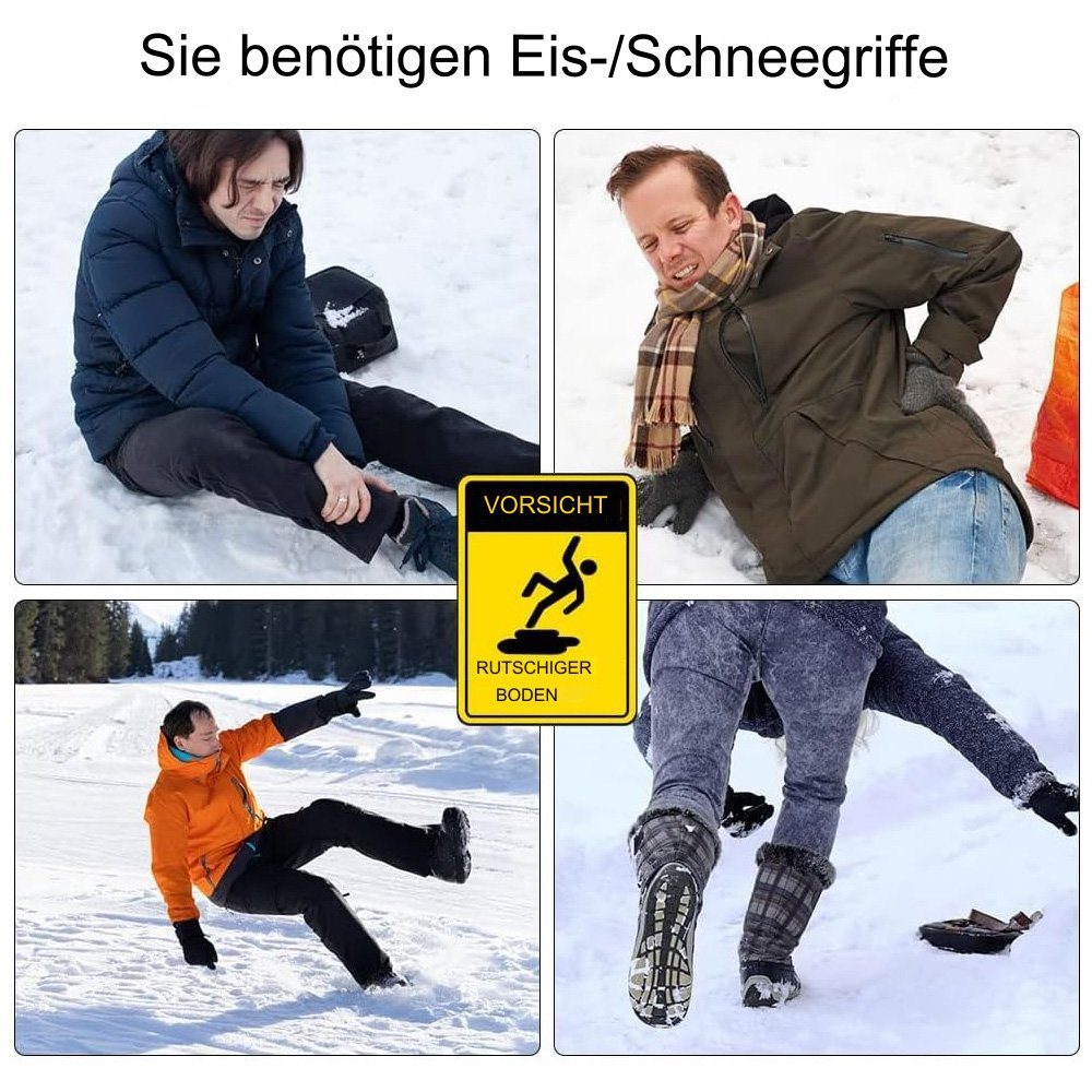 Tian Dee Steigeisen Steigeisen, Anti-Rutsch-Klauen, Edelstahlspikes, Anti-Rutsch-Spikes