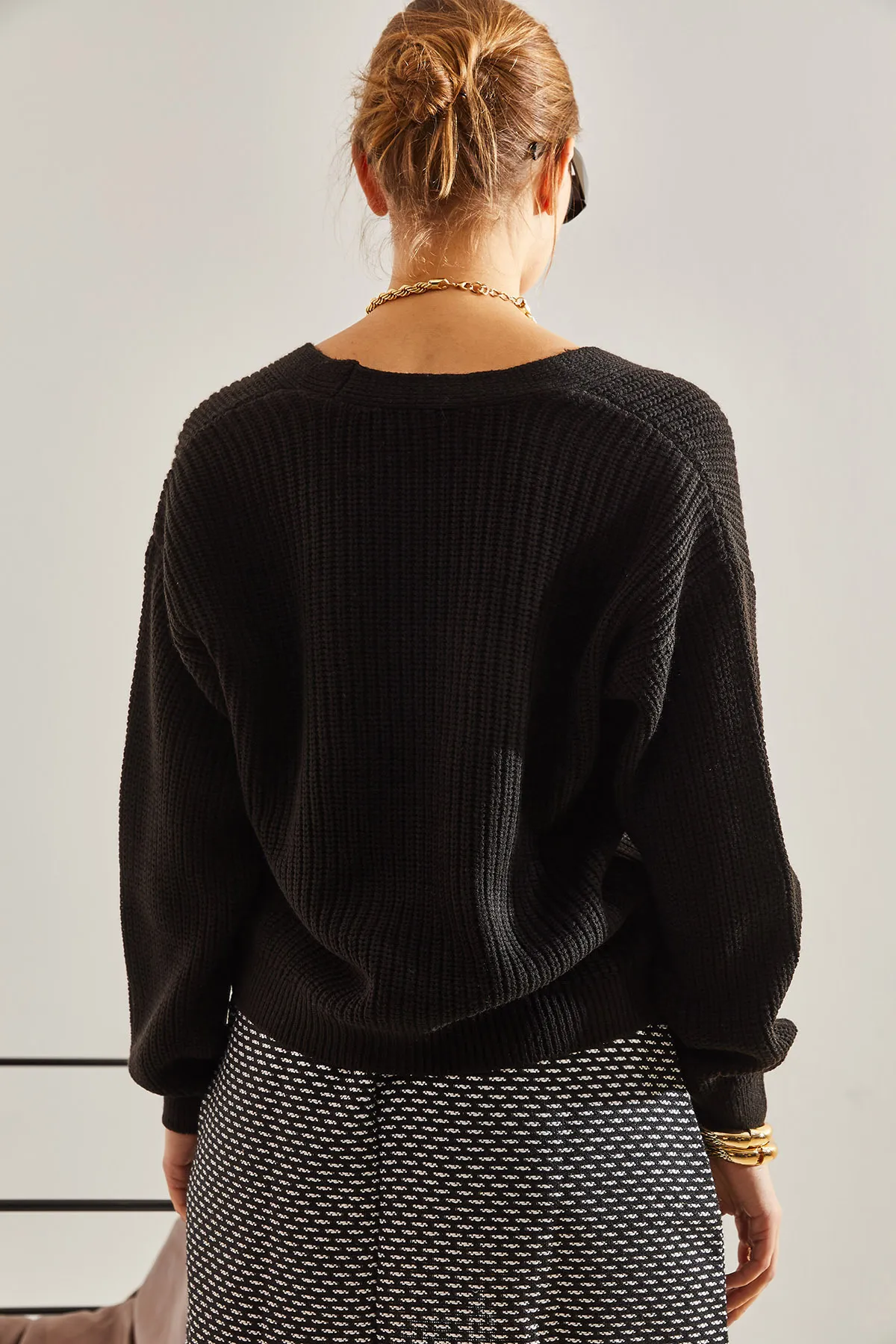 Bianco Lucci  Geknöpfter Strick-Cardigan für Damen