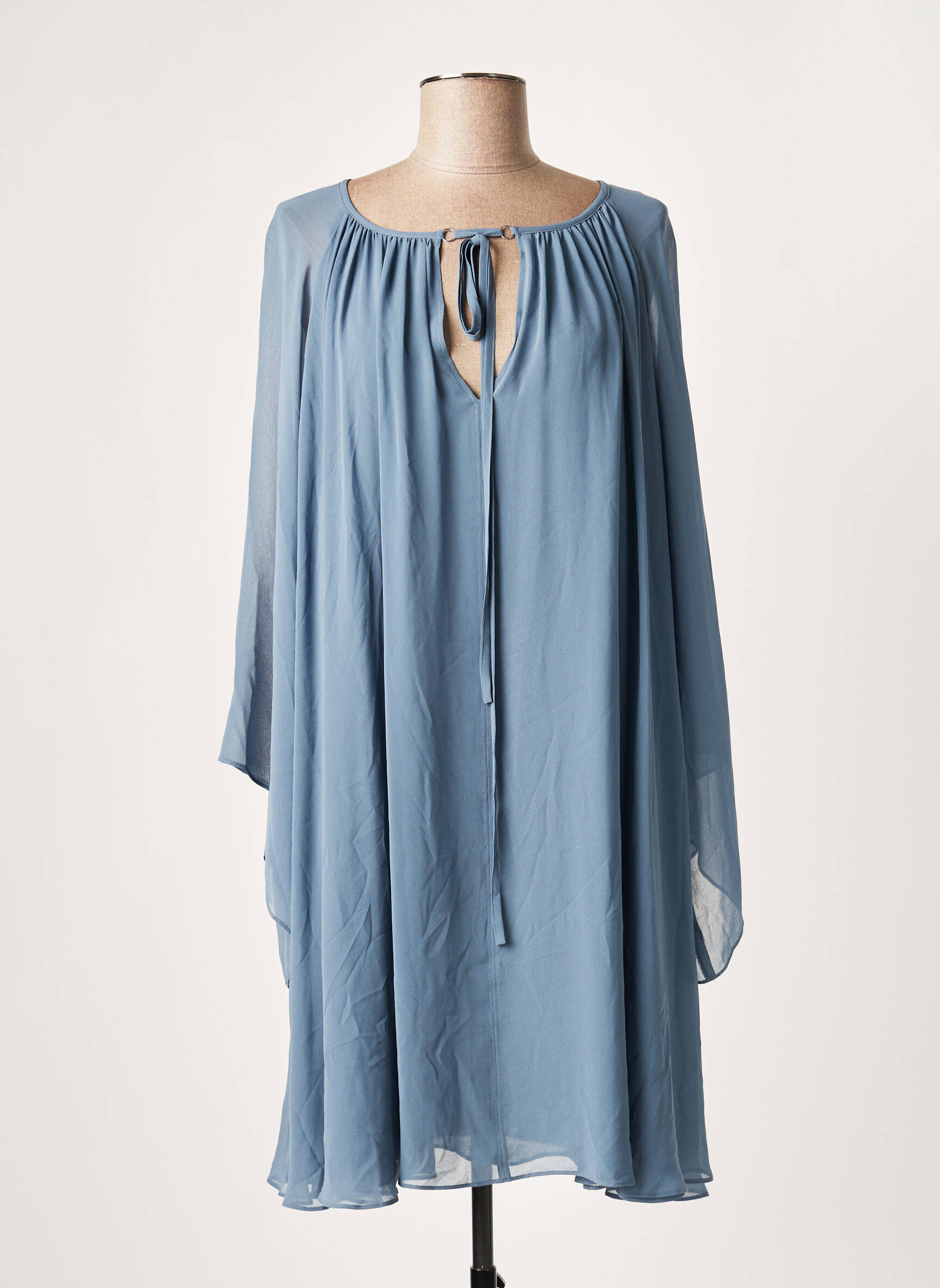 Lauren Vidal Tuniquemanchelongue Femme couleur bleu