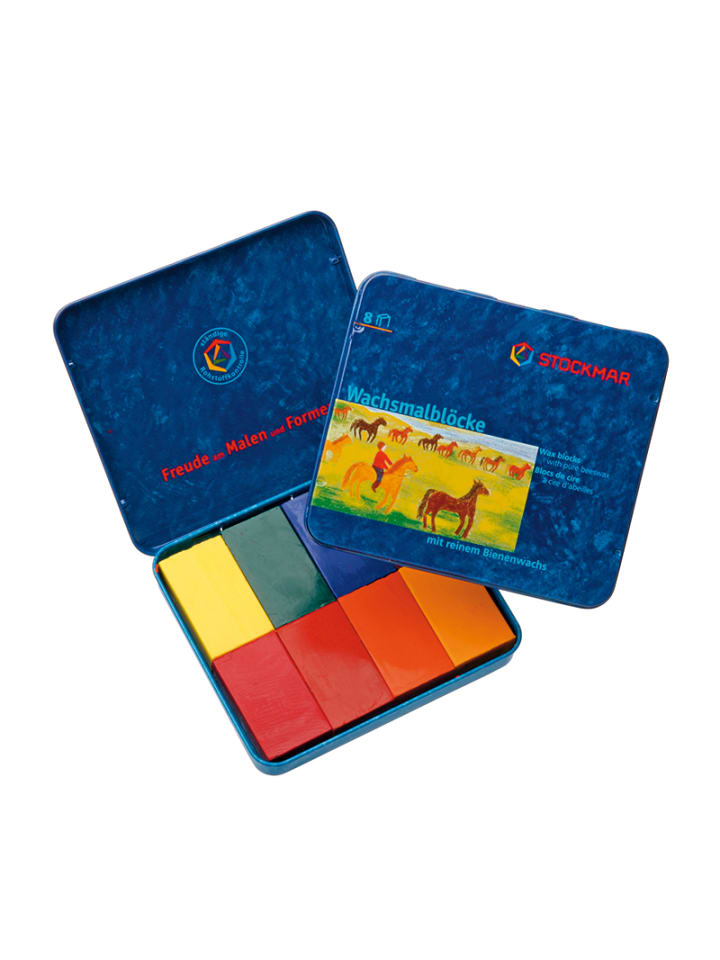 Stockmar Stockmar Wachsmalblöcke 8 Farben im Blechetui Waldorfsortiment in Bunt günstig kaufen onesize